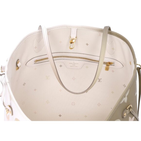 Louis Vuitton Neverfull MM Spring In The City Tote Bag Sunset Khaki Monogram - Picture 9 of 10